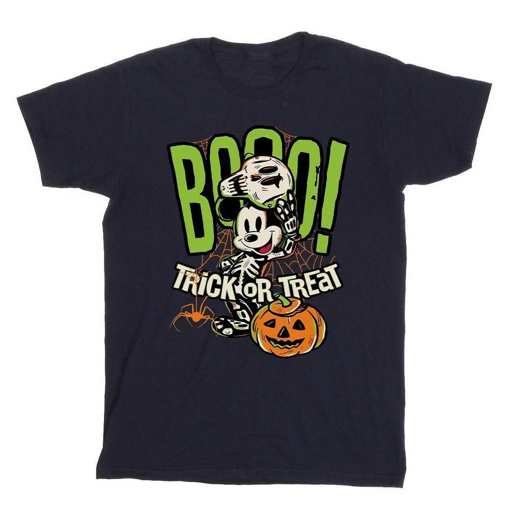 Disney Boys Boo Trick Or Treat Mickey Mouse Cotton T-Shirt