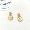 Manufacturer'S Supply Korean High-End Geometric Oval Earrings And Earrings Are In Stock.