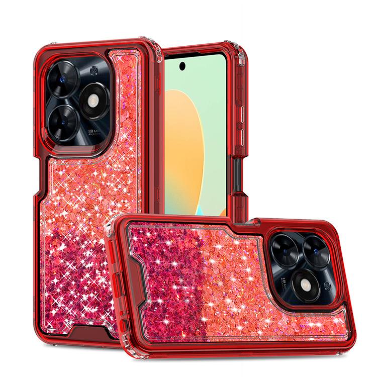For Samsung Spark Go Mobile Phone Case Three-in-one Glue Glitter Powder Shockproof