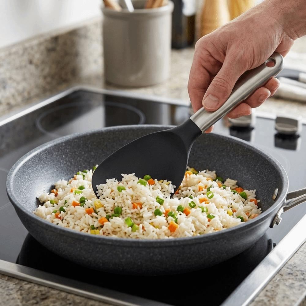Heat Resistant Handle Spoon Non stick Rice Paddle Eco friendly Kitchen  Spoon  Home Kitchen