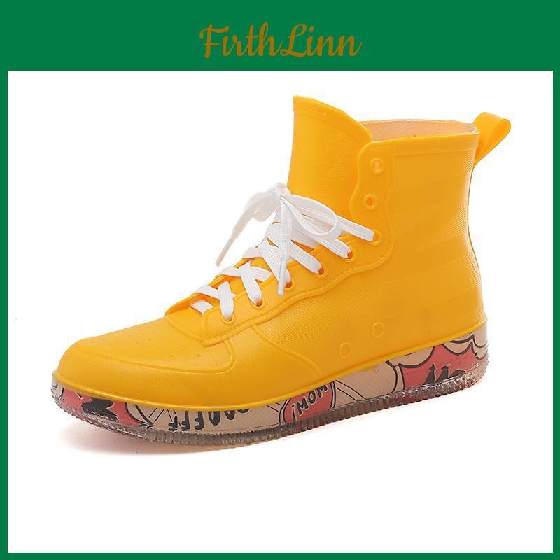 New Shoes Fashion Rain Casual Girls Shoes Tide Shoes Couple Sports Waterproof Shoes Rain Boots