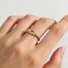 Horseshoe Buckle Shape Open Ring Women's, Stylish Classic Vintage Diamond Ring Adjustable Jewelry Gift