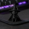 Small Sculpture for Study Room Gothic Witch Hat Black Cat Figurine, 3D Printed Wizard Cloak Kitten Versatile Soft Furnishing Statue, Spooky