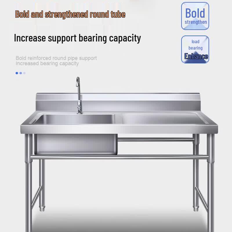 Commercial Stainless Steel Single Bowl Sink with Stand