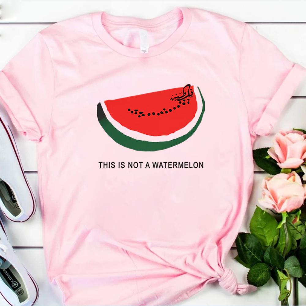 

This Is Not A Watermelon T Shirt Funny Watermelon Graphic Shirts Women Men Cartoon Printed Clothing Manga Graphic Tee 4XL