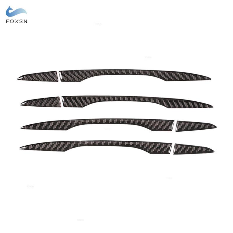For Honda Civic 10th Gen 2016 2017 2018  Car Carbon Fiber Exterior Door Handle Pulll Cover Trim