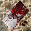 Game Arlecchino Genshin Impact Towel Soft Lightweight Anti-Sand Large Beach Towel Quick-Drying Bath Sports Family