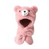 Children's Three-piece Hat Winter Cute Girl Scarf Gloves Integrated Hat Baby Plush Thickened Plush Warm