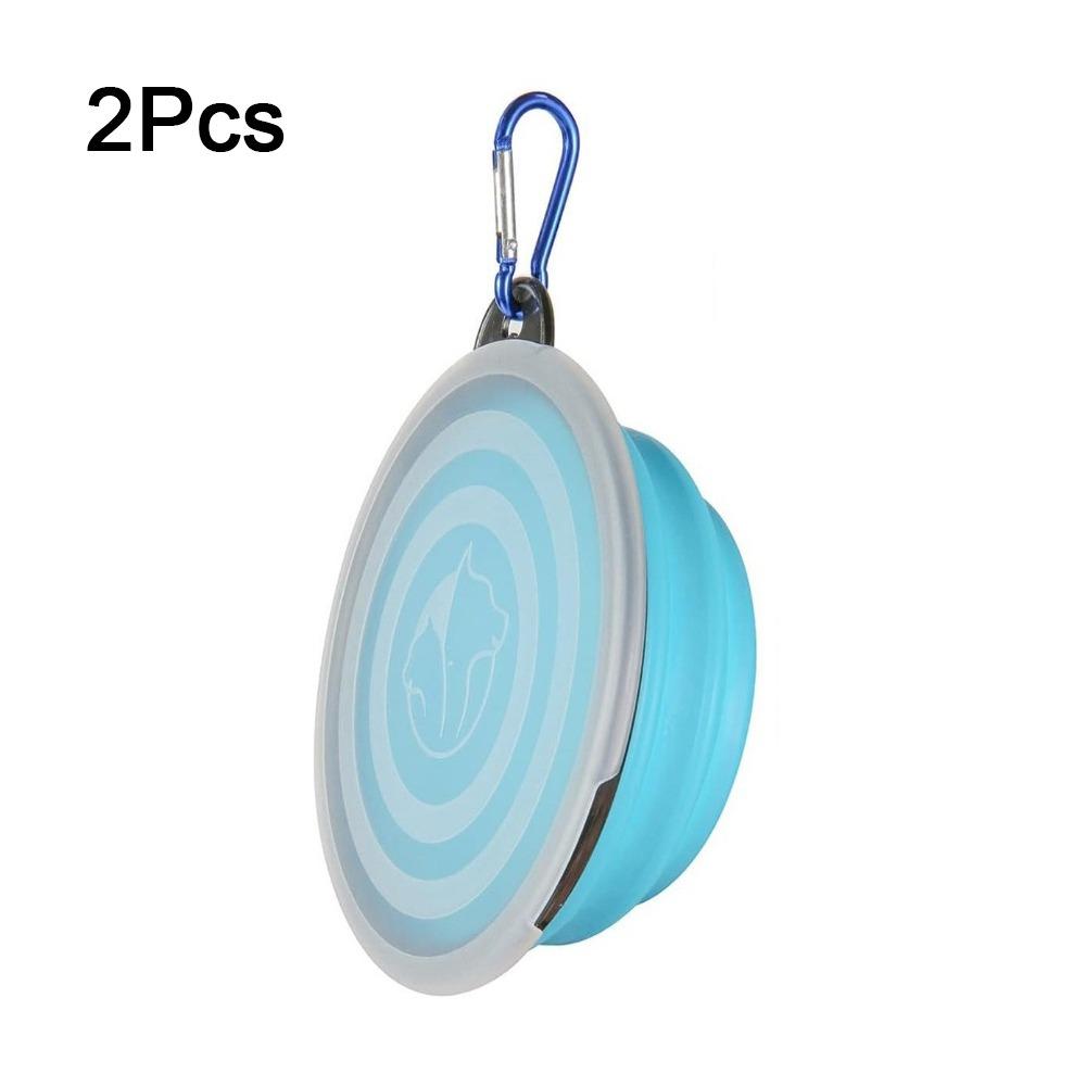 Silicone Dog Folding Bowl Large Capacity Pet Water Food Dish Collapsible Dog Bowl  Outdoor Walking