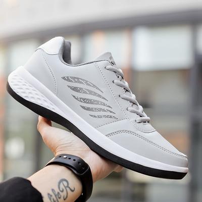 Autumn New Sports Men's Shoes, Large Size Light Casual Shoes, Trendy Fashion Leather Waterproof Board Shoes