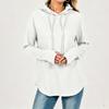 Women's Long Sleeve Loose Fit Longline Hooded Top