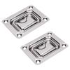 2 Pcs Recessed Hatch Pull Handle 316 Stainless Steel Flush Mount Ring Pull Handle for Boats Yachts