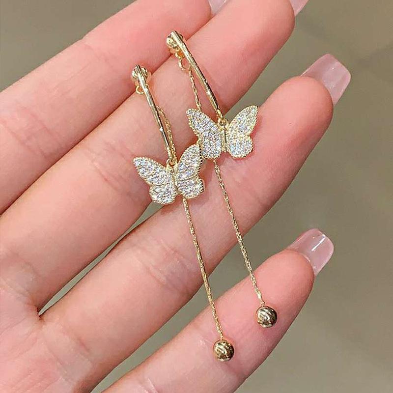 Элегантные серьги-кисточки из серебра 925 пробы: Роскошный, легкий, в европейском и американском стиле