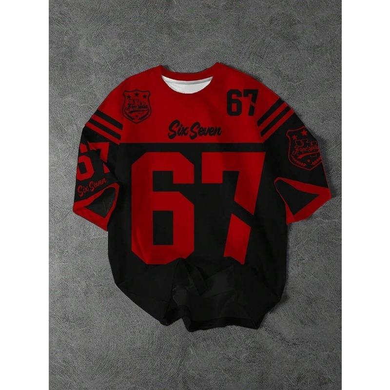 Six Seven Just A Girl in New York American Retro Leopard Print Jersey T-Shirt Breathable Casual Streetwear Short Sleeve Fans Tee