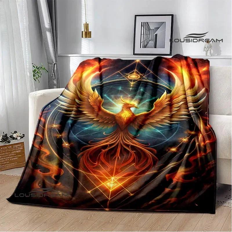 3D Phoenix Printed Blanket Flannel Warm Blankets Soft and Comfortable Blanket Bed Linings Cubre Cama Birthday Gift