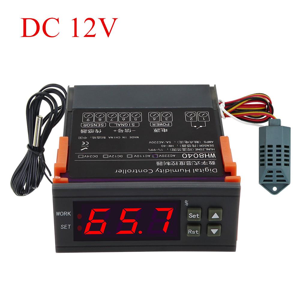 WH8040 Digital Humidity Controller 12V 24V AC 220V Air Humidity Control Controller Home Fridge Cooler Hygrometer Control Switch