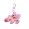 Peach Blossom Keychain: Cute Flower Pendant Backpack Accessory for Girlish Charm and Bestie Gifts