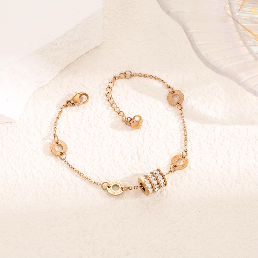 Colorfast Korean-Japanese Titanium Steel Women's Bracelet - Versatile, Fashionable Hand Jewelry.