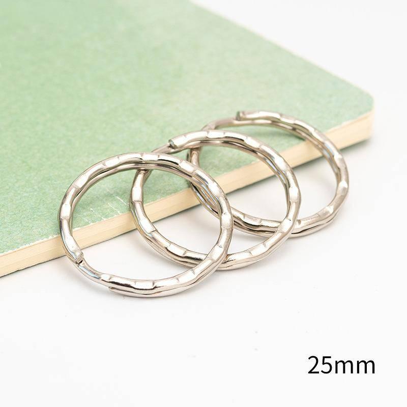 1 Stück Massiver Metall-Sprengringe Doppelöse Schlüsselanhänger 15-38mm Tasche Hakenverbinder Schlüsselanhänger Schlüsselhalter DIY Lederhandwerk Beschläge