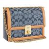 New COACH Hutton Fabric Messenger Bag Shoulder Bag Women's Blue & Orange CJ389-B4RA3