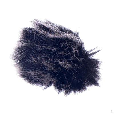 Černý umělý čelní štít, větrný chránič na klopu, klip na mikrofon, 1,5 mm