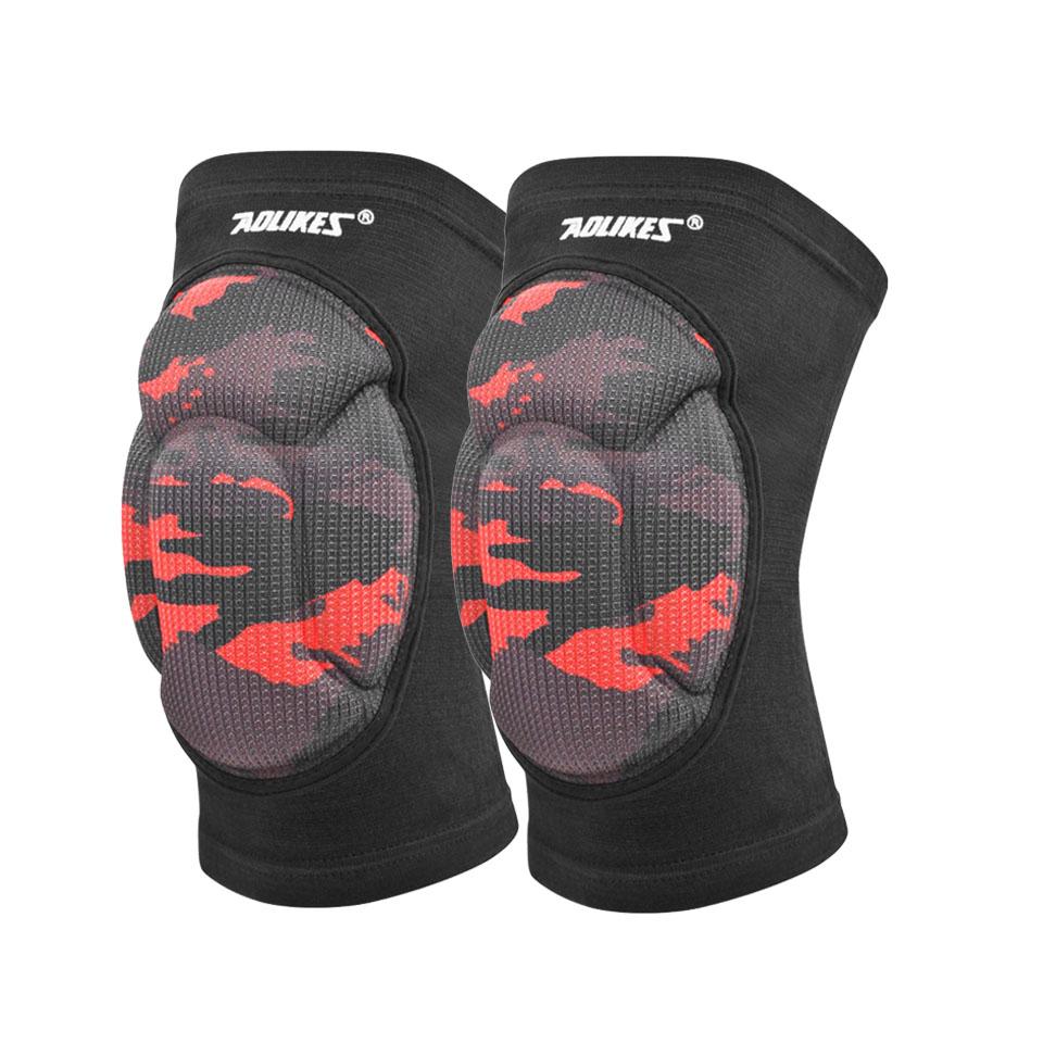AOLIKES 1 Pair Protective Thick Sponge Knee Pads Knee Brace - High Elastic Non-Slip Basketball Volleyball Knee Sleeves Support