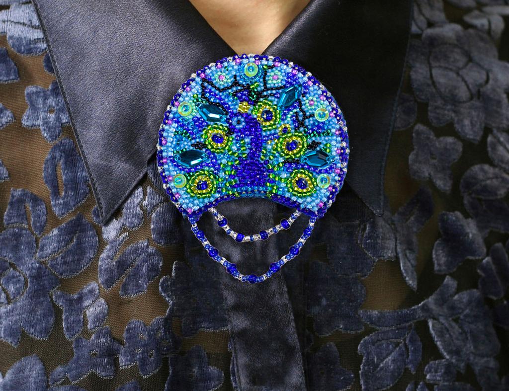 Набор для вышивки бисером украшения на натуральном художественном холсте Абрис Арт Птицы