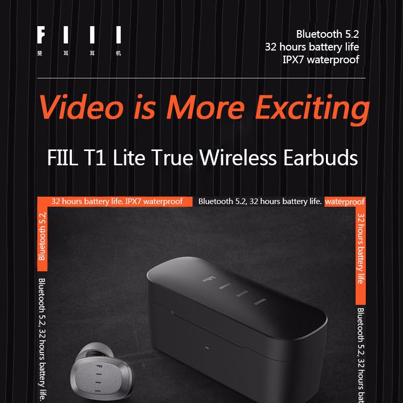 FIIL T1 Lite TWS Bluetooth 5.2 Earbuds 