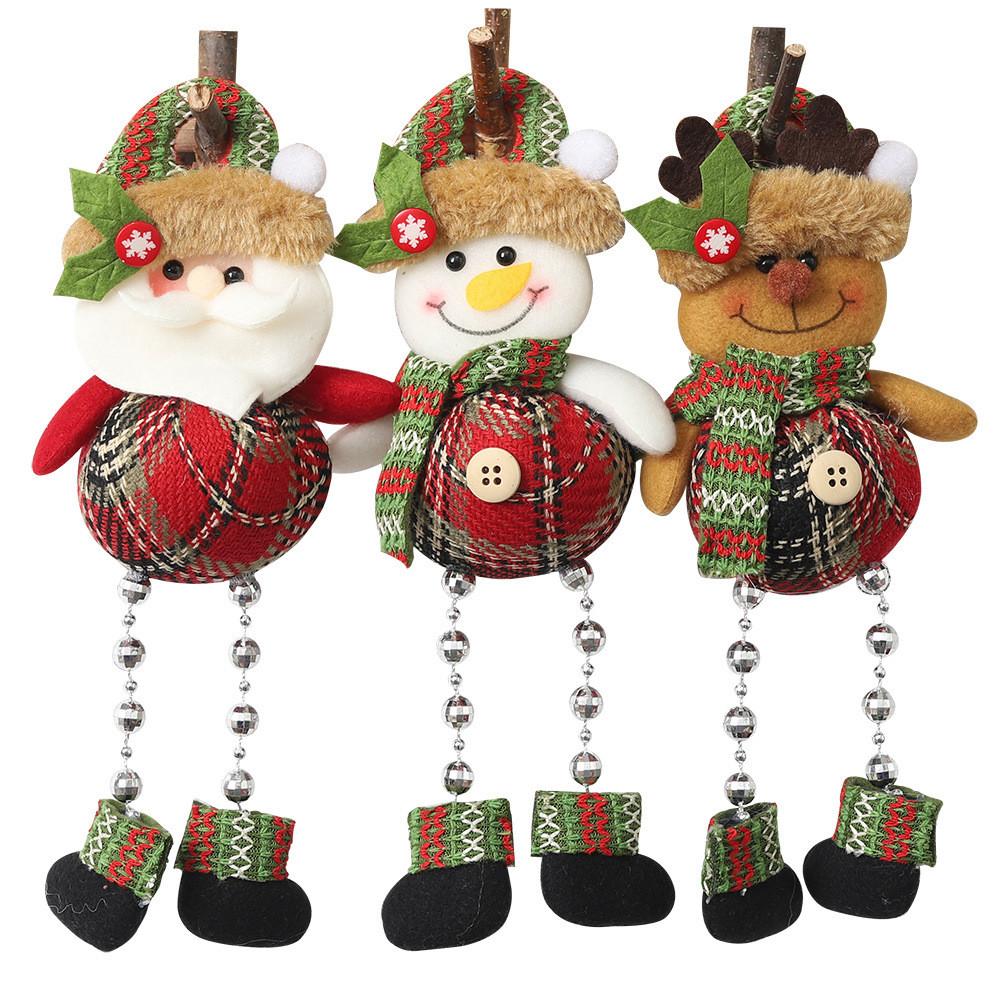 Fabric Lively Gridded Plush Holiday Decoration Ideal For Christmas Tree And Window Displays