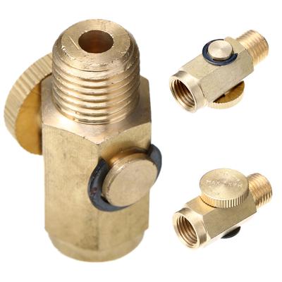 כלי שסתום לחץ אוויר דחוס פליז מוצק חדש 1/4 אינץ' NPT
