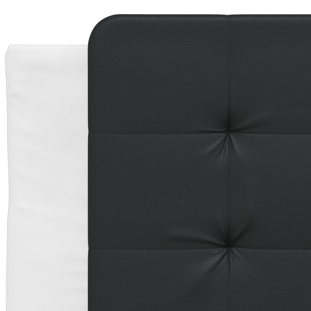 Vidaxl Headboard Pillow, Black-White, 90 Cm, Faux Leather