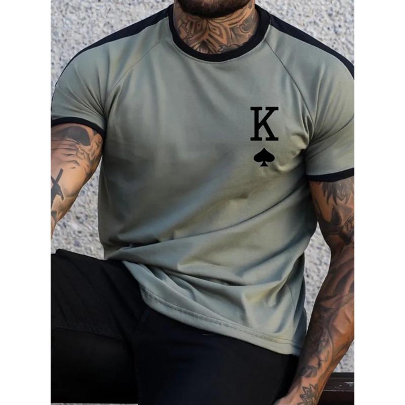 

Летняя мужская полосатая футболка K с 3D-принтом и короткими рукавами, спортивная футболка с узором 6XL