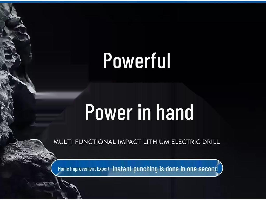 Cross 21V Brushless Dual-Speed Rechargeable Drill with Lithium Battery & High-Power Electric Screwdriver Set for Household Use.