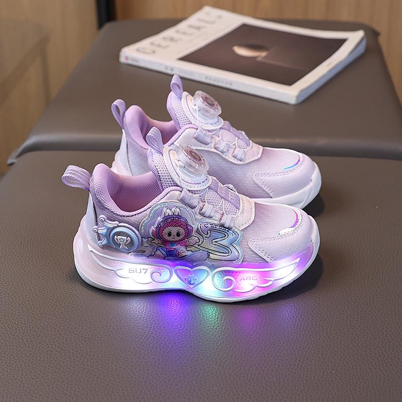 Girls' 2025 Spring Mesh Velcro Sneakers - Small & Medium Sizes