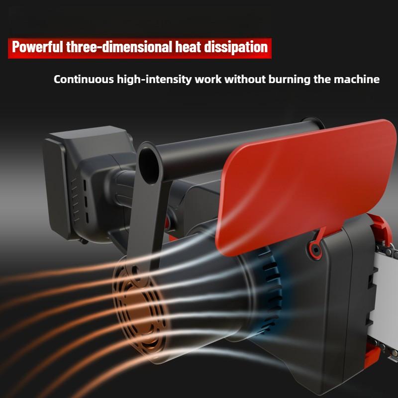 12 inch/16 inch Rechargeable Handheld Chain Saw Household Logging & Pruning Saw Brushless High Power Lithium Electric Saw
