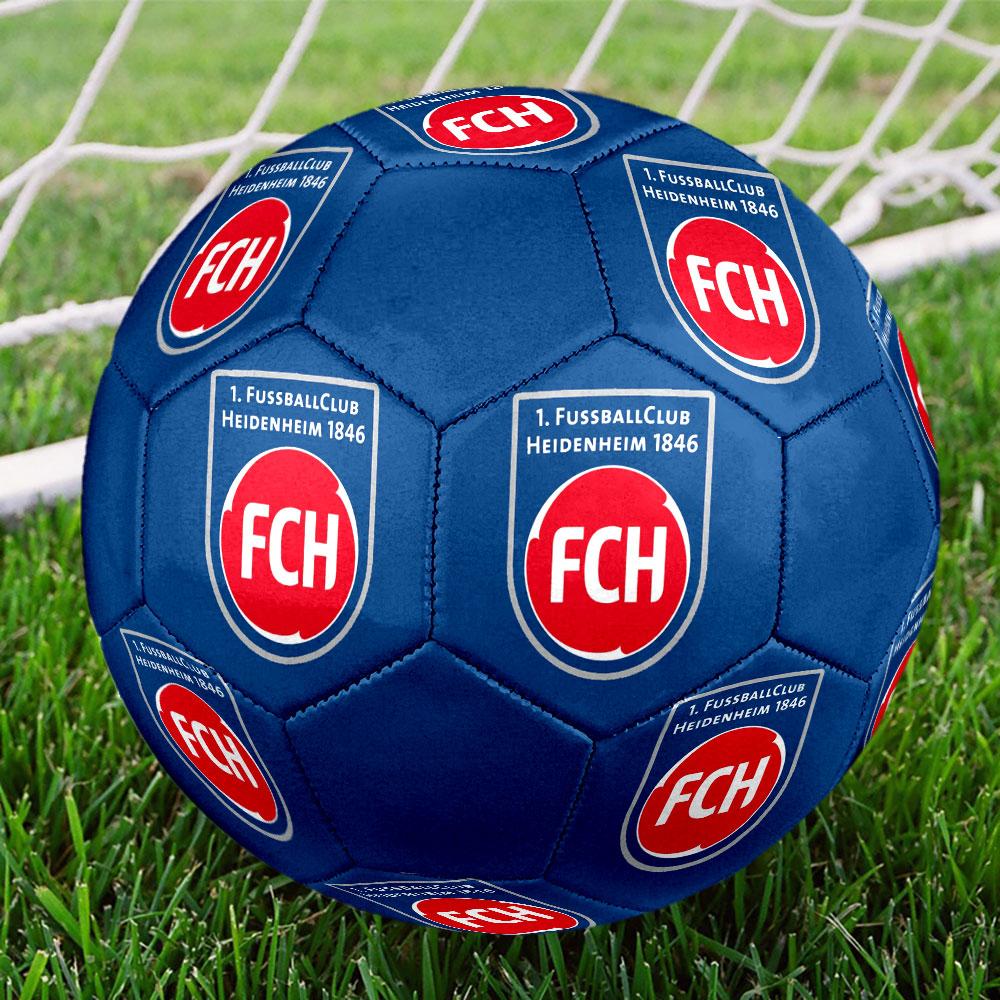 FC Heidenheim Size 5 Soccer Ball, Machine-Stitched PVC, Durable & High Bounce, All Ages Fit, fan merchandise, matches & outdoor use.