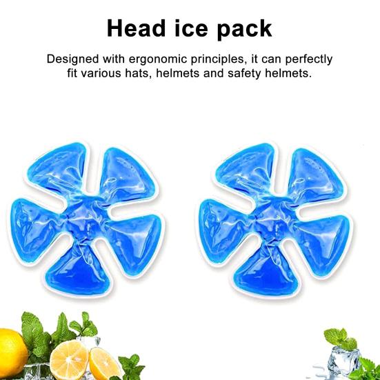 Adjustable Hat Accessories Hard Hat Cooling Bag PVC Gel Ice Pads Reusable Ice Stickers for Outdoor Sports Hiking