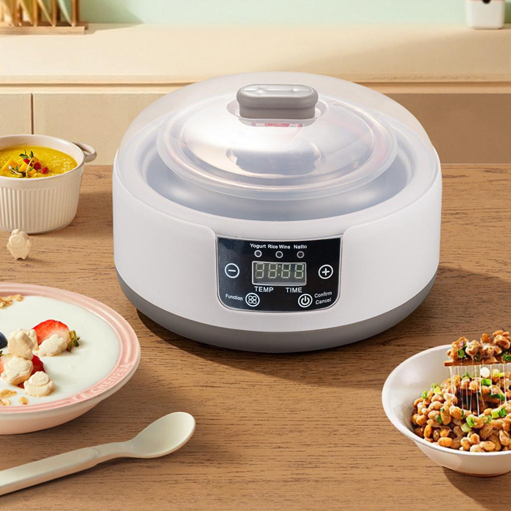 Joghurtmaschine mit einstellbarer Temperatur- und Zeitsteuerung, automatische digitale LCD-Anzeige mit konstanter Temperatur