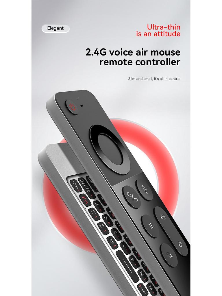 W3 Smart Voice Remote: Wireless Air Mouse & Infrared Learning Mini Keyboard for Set-Top Box