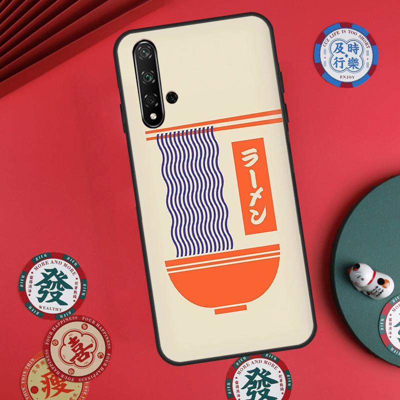 Ramen Cat Japanese Art For Huawei Nova 5T 10 9 SE 7i 8i 11i 12i Y73 Y90 Y70 Y72 Y61 Y91 P60 Pro P30 P40 Lite Case