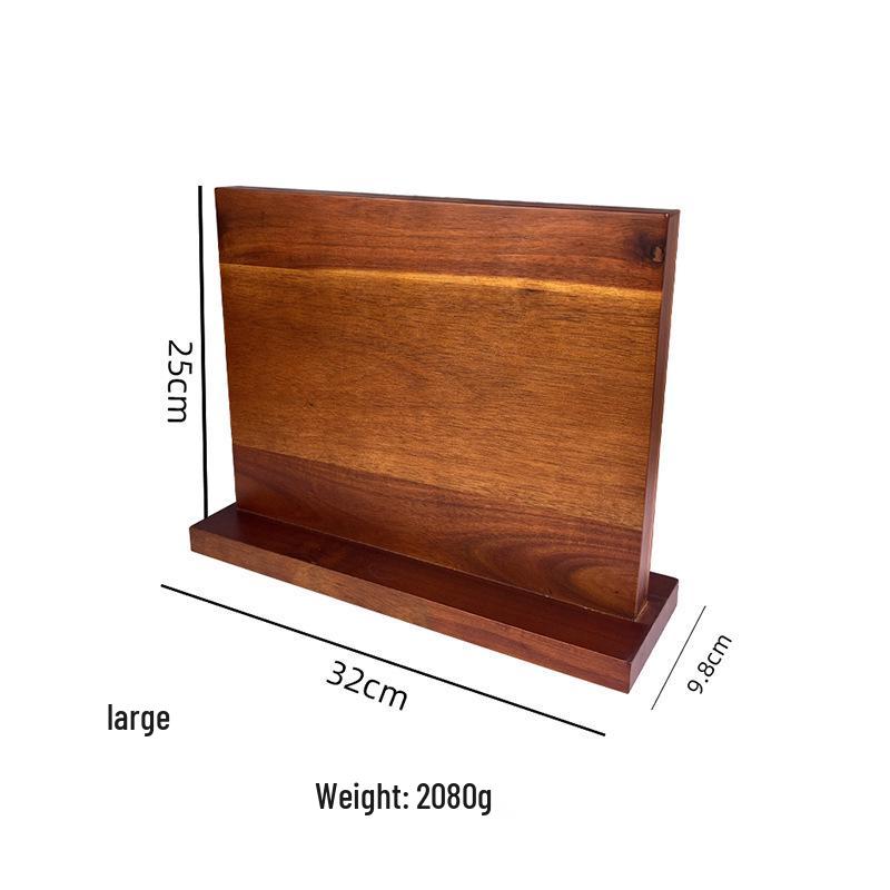 Double-Sided Magnetic Wooden Knife Holder & Display Stand