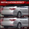 For Hyundai Sonata 2015 2016 2017 LED Rear Bumper Reflectors Running Dynamic Turn Signal Running Brake Lamps Car Accessories 12V