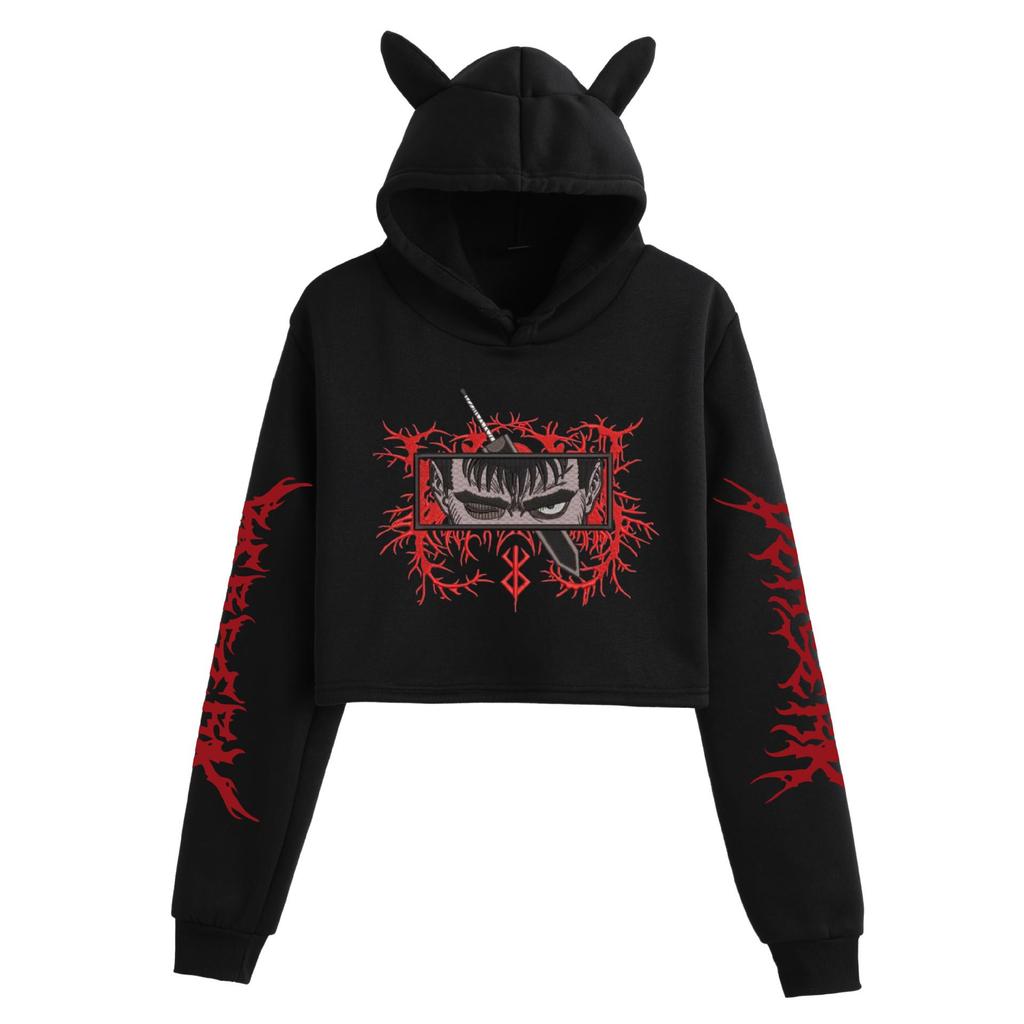 Berserk Anime Cat Ear Hoodie for Women