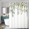 LIEI No-Drill Waterproof Polyester Shower Curtain