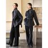 MOHAN YIMEI 2025 Winter Wool Blend Double-Faced Belted Trench Coat