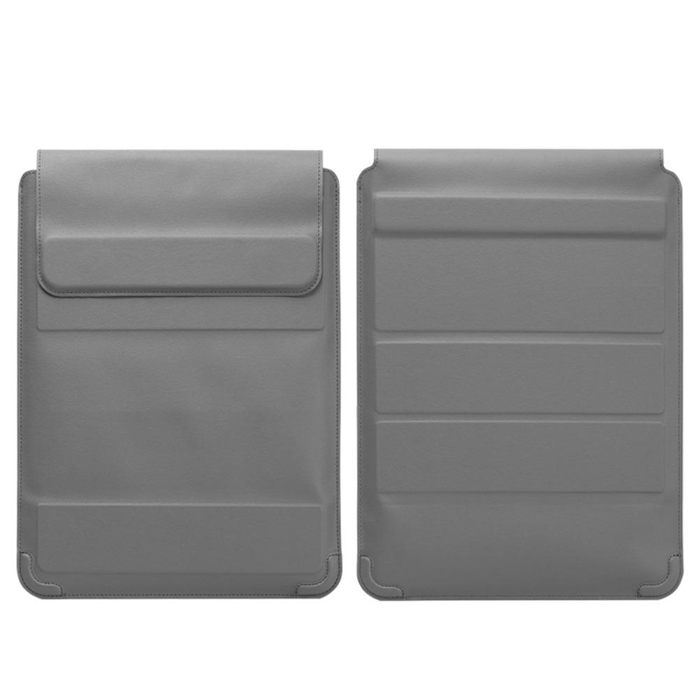 Foldable Laptop Sleeve Holder Automatic Closing Multifunction Carrying Stand Pouch 13-14/15-16 Inch Leather Notebook Case