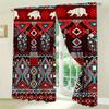 2 adet Boho Çiçekli Perde Vintage Bohem Çiçek Desenli Yatak Odası Oturma Odası İçin Çubuk Geçmeli Pencere Perdesi Pencere Dekorasyonu