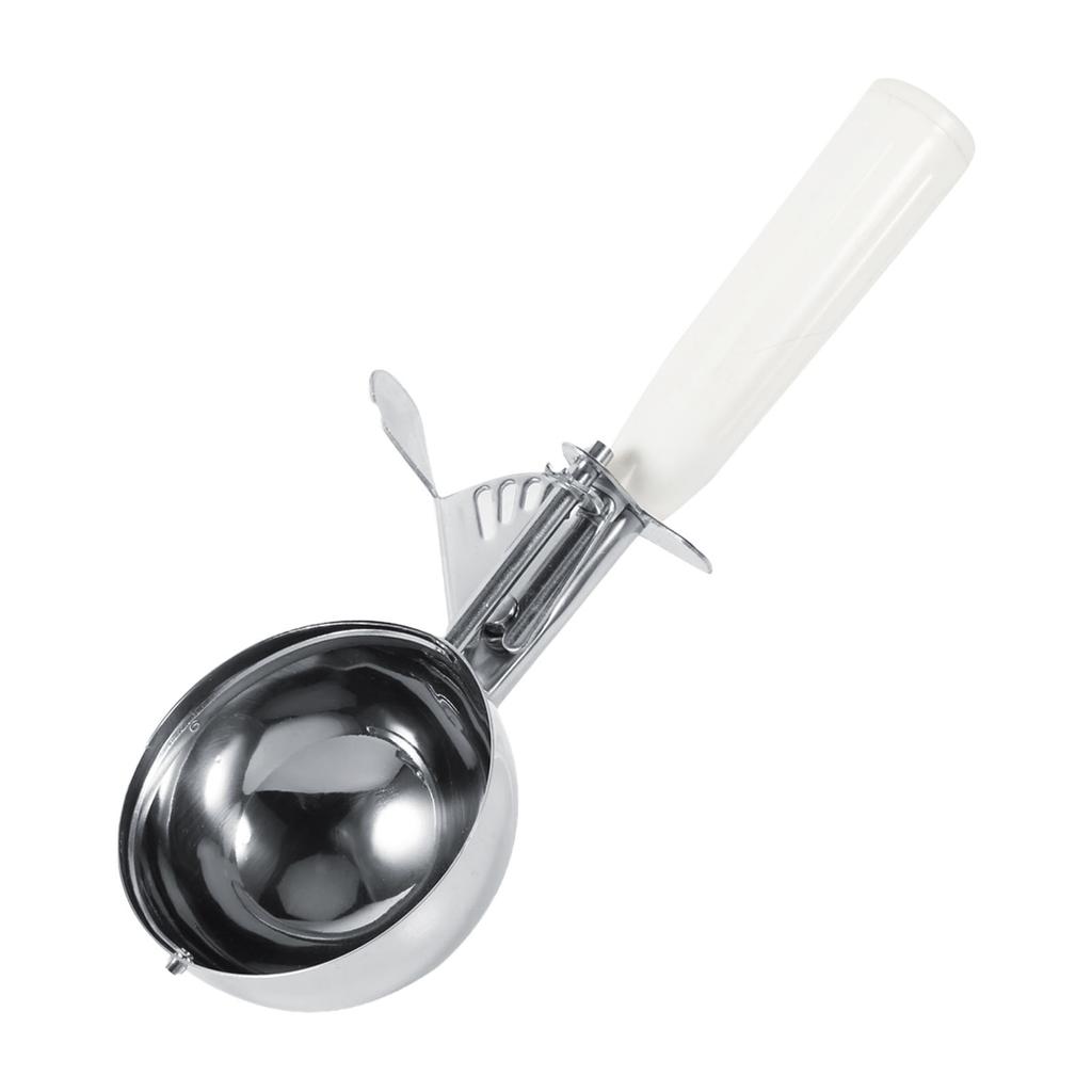 Practical Stainless Steel Fruit Ice Cream Scoop Spoon with Plastic Handle Kitchen Tool (5.2cm)