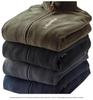 Men's Autumn Winter Stand Collar Thick Fleece-Lined Lambswool Jacket