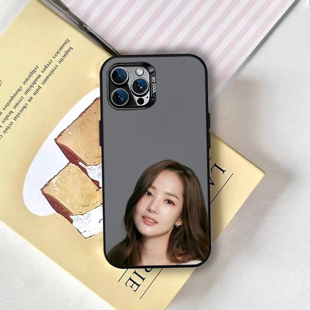Korean actress Park Min-young Phone Case For iPhone 17,16,15,14,13,12,11 Plus,Pro Max,XS,Colorful Silver Black Cover